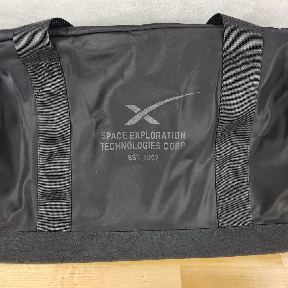 SpaceX Duffel Bag Black Nylon Soft Case Interplanetary Travel Official
